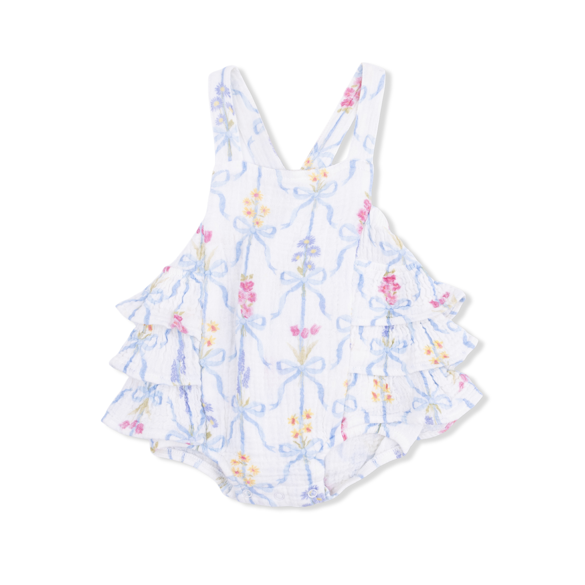 Angel Dear Angel Dear Ribbon Bouquets Ruffle Sunsuit