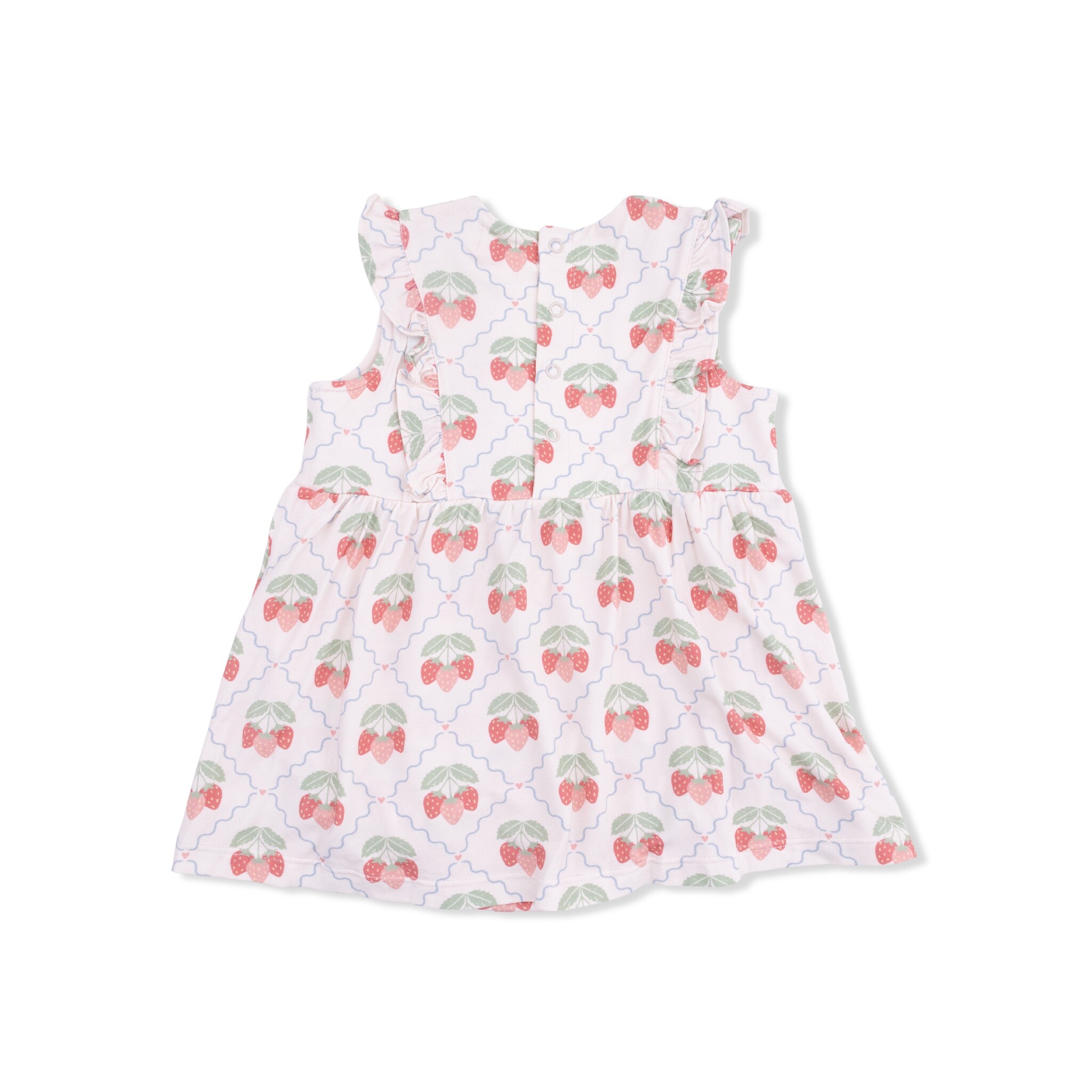 Angel Dear Angel Dear Sweet Strawberries Ruffle Bodysuit Dress