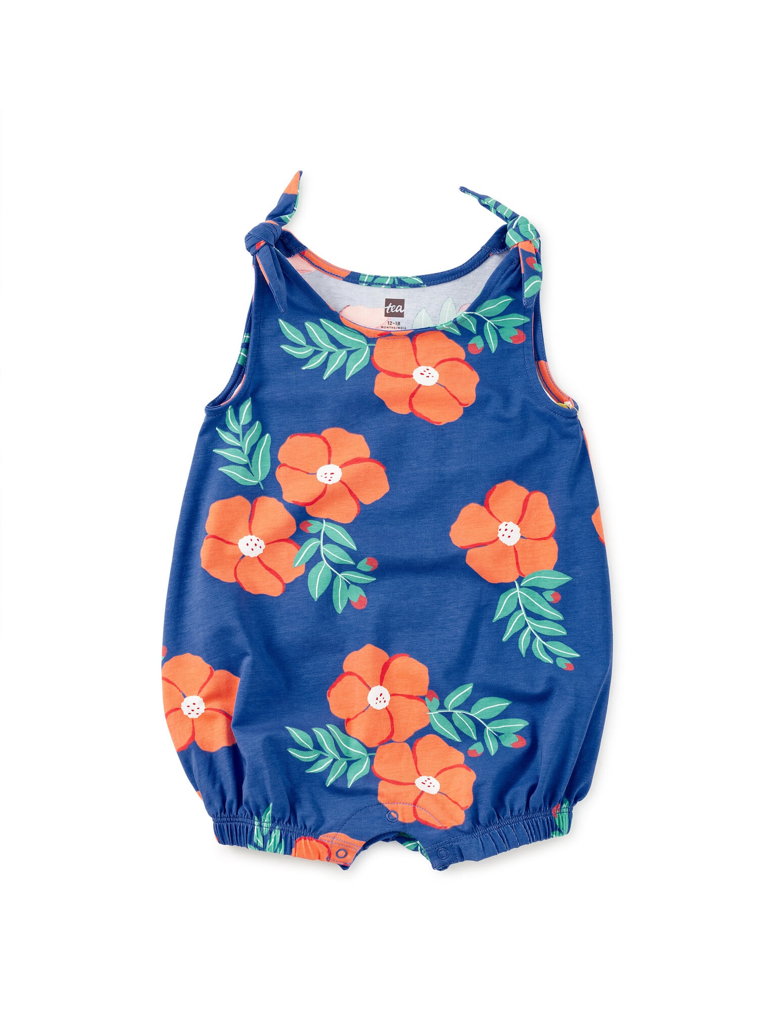 Tea Collection Tea Tie Shoulder Baby Romper