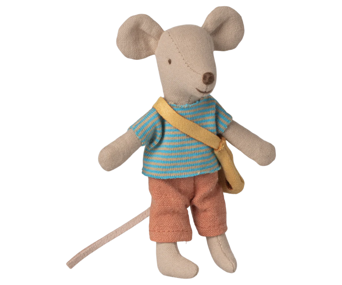 maileg Maileg Little brother mouse with bag