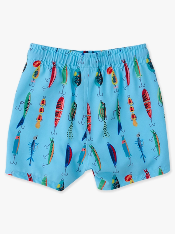 RuffleButts Rufflebutts Boys Gone Fishin Swim Trunks