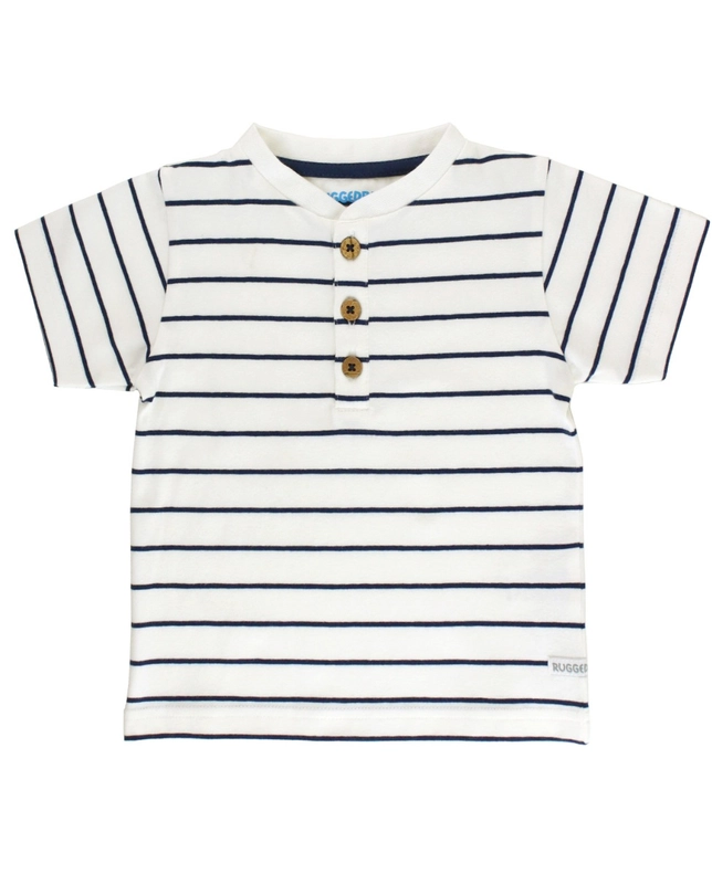 RuffleButts Rufflebutts Boys Short Sleeve Henley