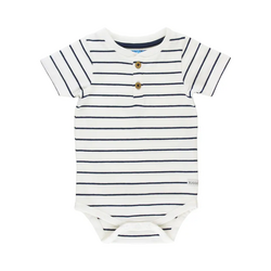 RuffleButts Rufflebutts Short Sleeve Henley Bodysuit