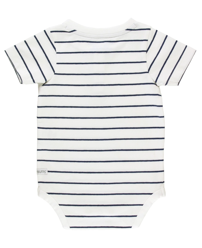 RuffleButts Rufflebutts Short Sleeve Henley Bodysuit