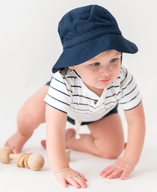 RuffleButts Rufflebutts Short Sleeve Henley Bodysuit