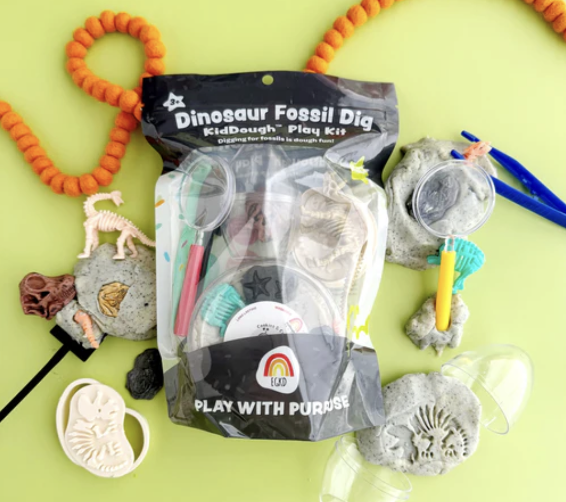 Earth Grown KidDoughs Dinosaur Fossil Dig KidDough Play Kit