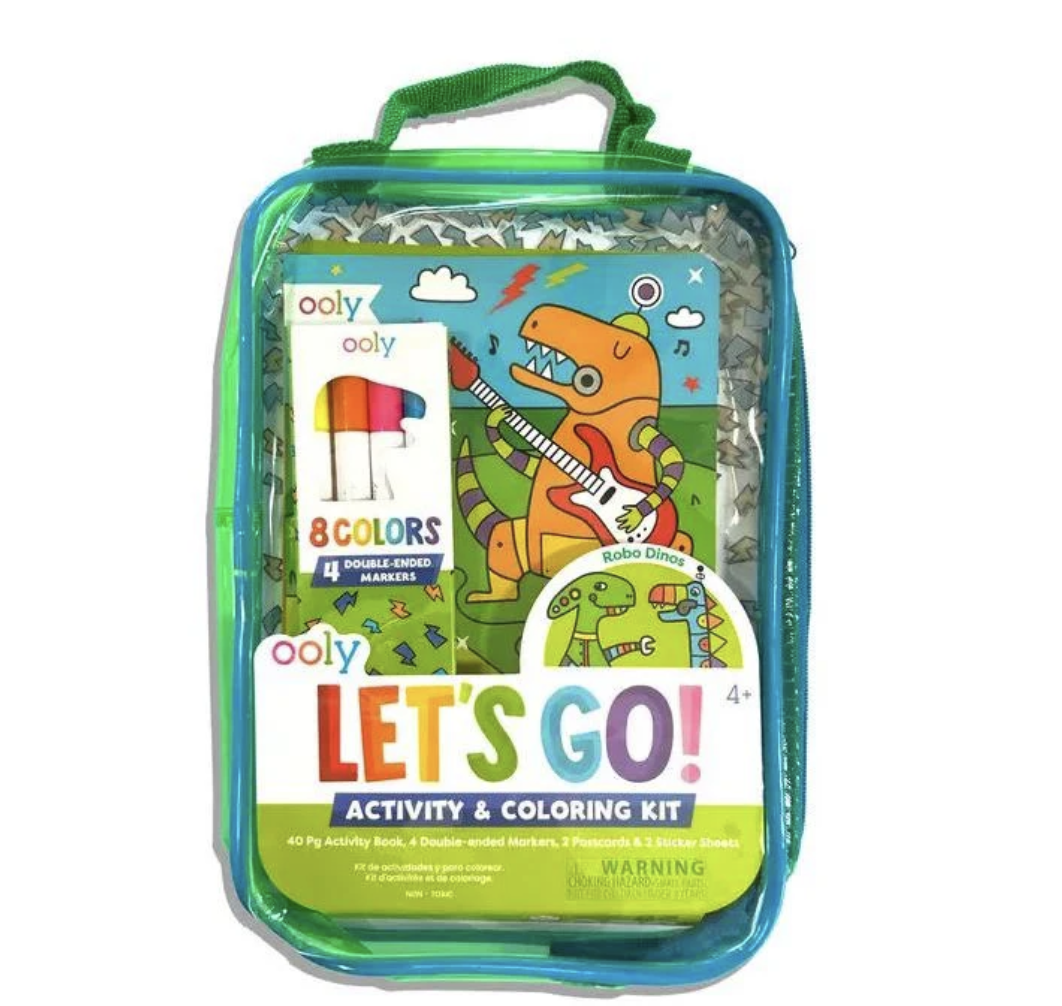 ooly Let's Go!: Activity & Coloring Kit - Robo Dinos