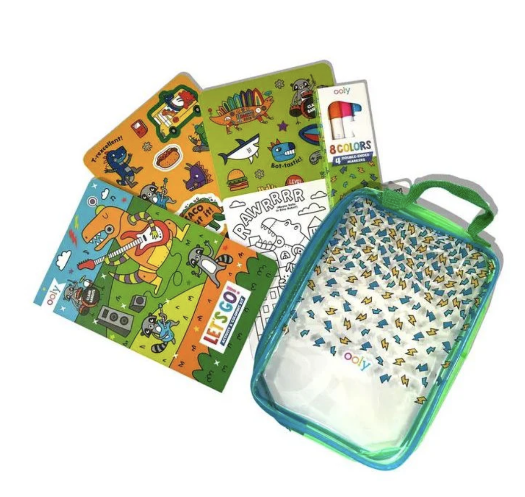 ooly Let's Go!: Activity & Coloring Kit - Robo Dinos