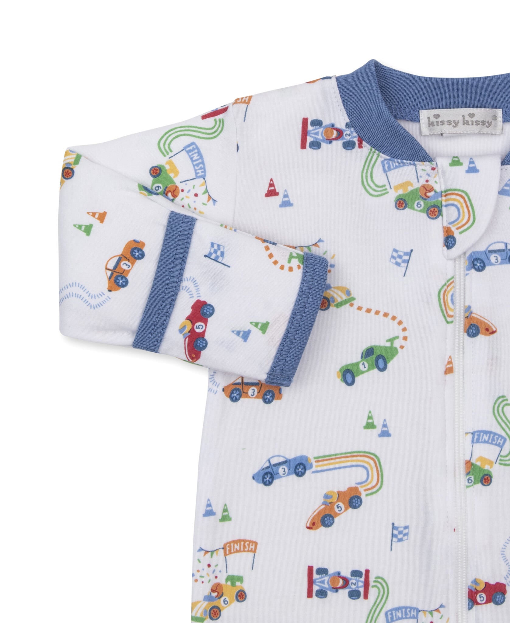 kissy kissy Kissy Kissy Gran Prix Race Way Zipper Footie
