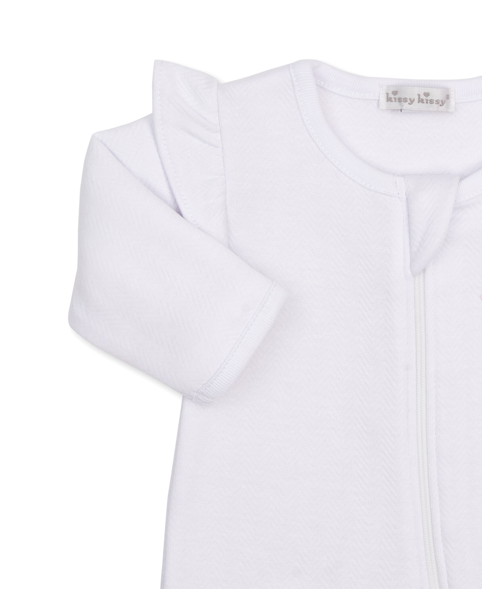 kissy kissy Kissy Kissy Baby Blessings Jacquard Zipper Footie