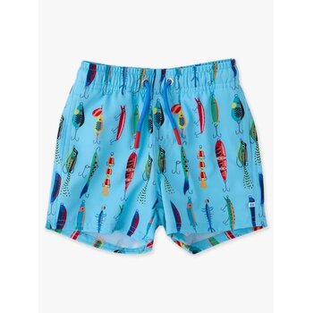 RuffleButts Rufflebutts Boys Gone Fishin Swim Trunks