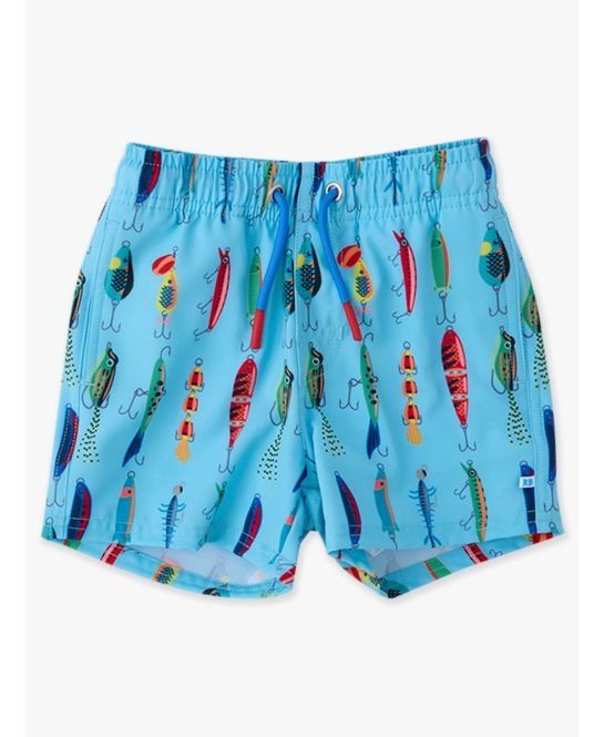RuffleButts Rufflebutts Boys Gone Fishin Swim Trunks