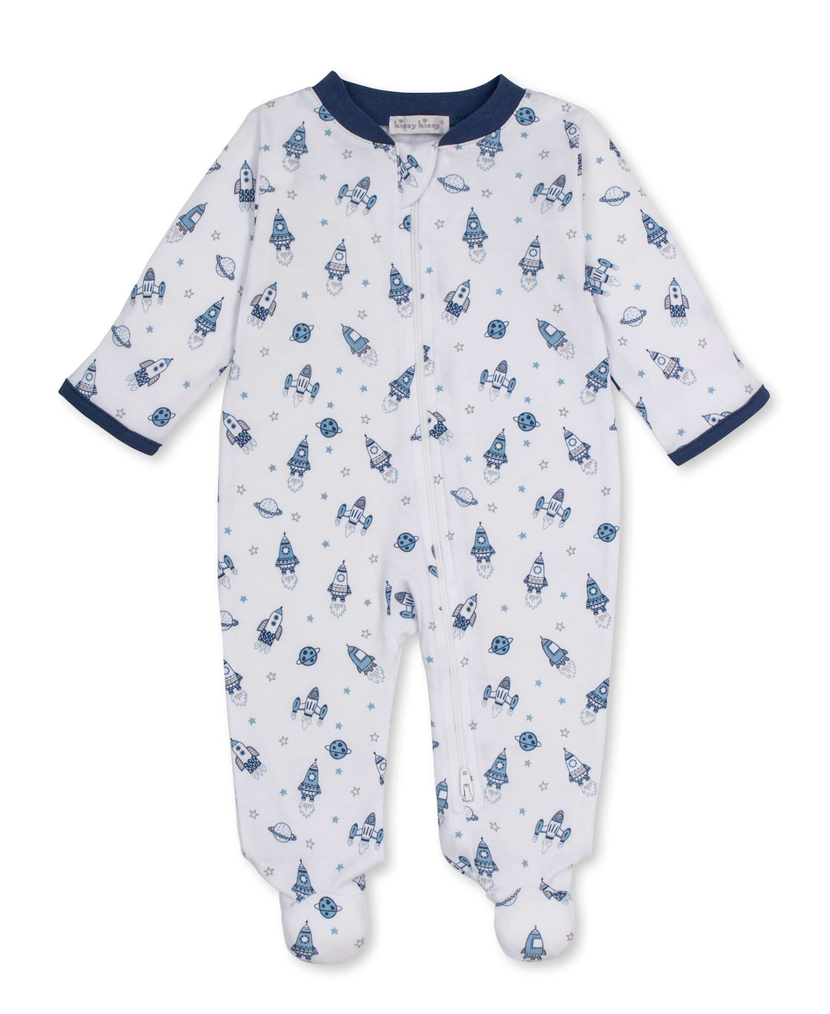 kissy kissy Kissy Kissy Space Race Zipper Footie