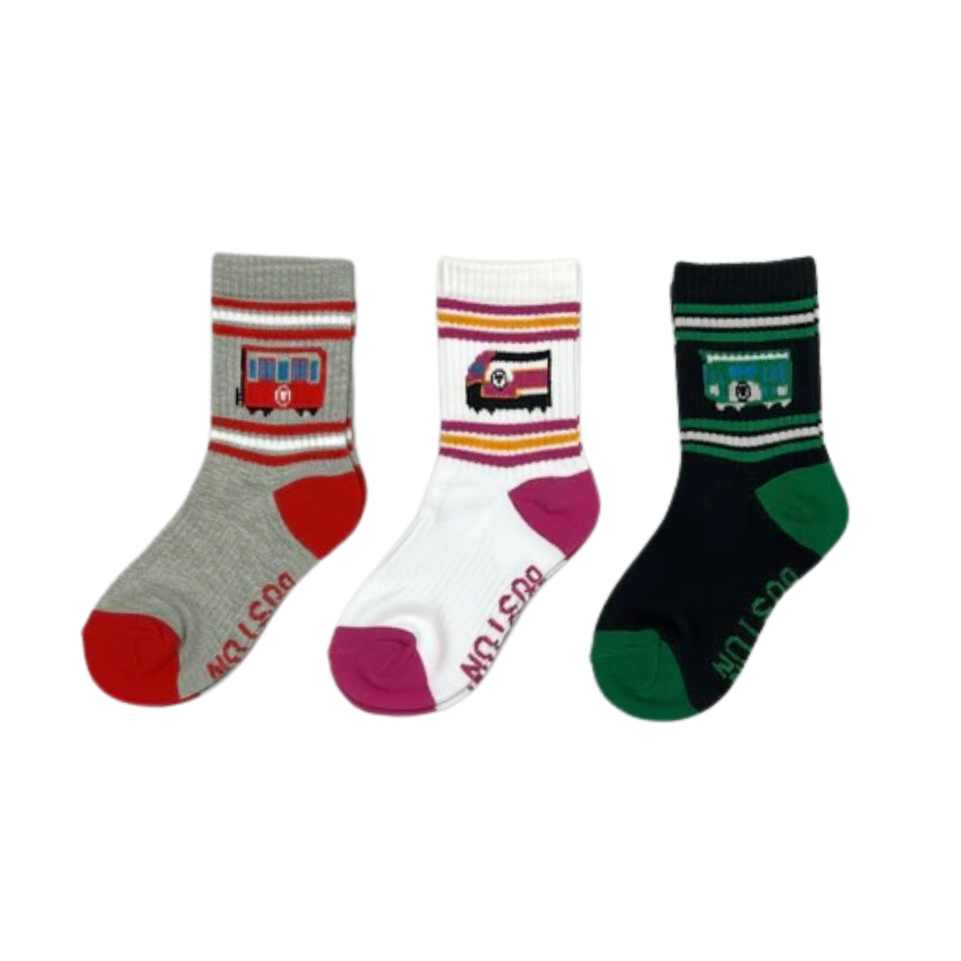 Sidetrack Sidetrack MBTA Train Crew Socks 3 Pack