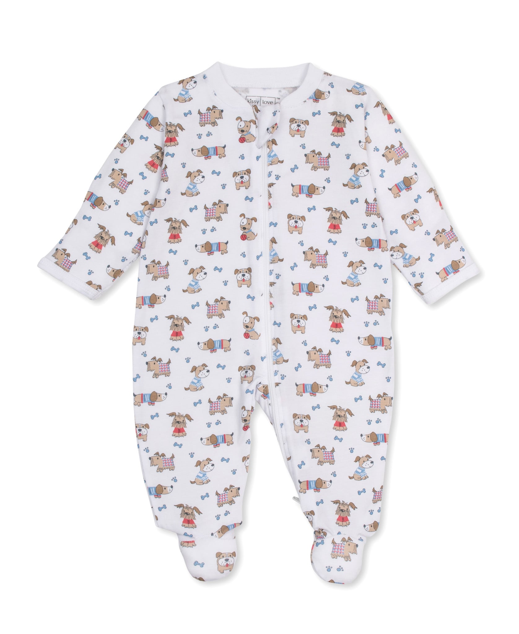 kissy kissy Kissy Kissy Dog Walk Zipper Footie