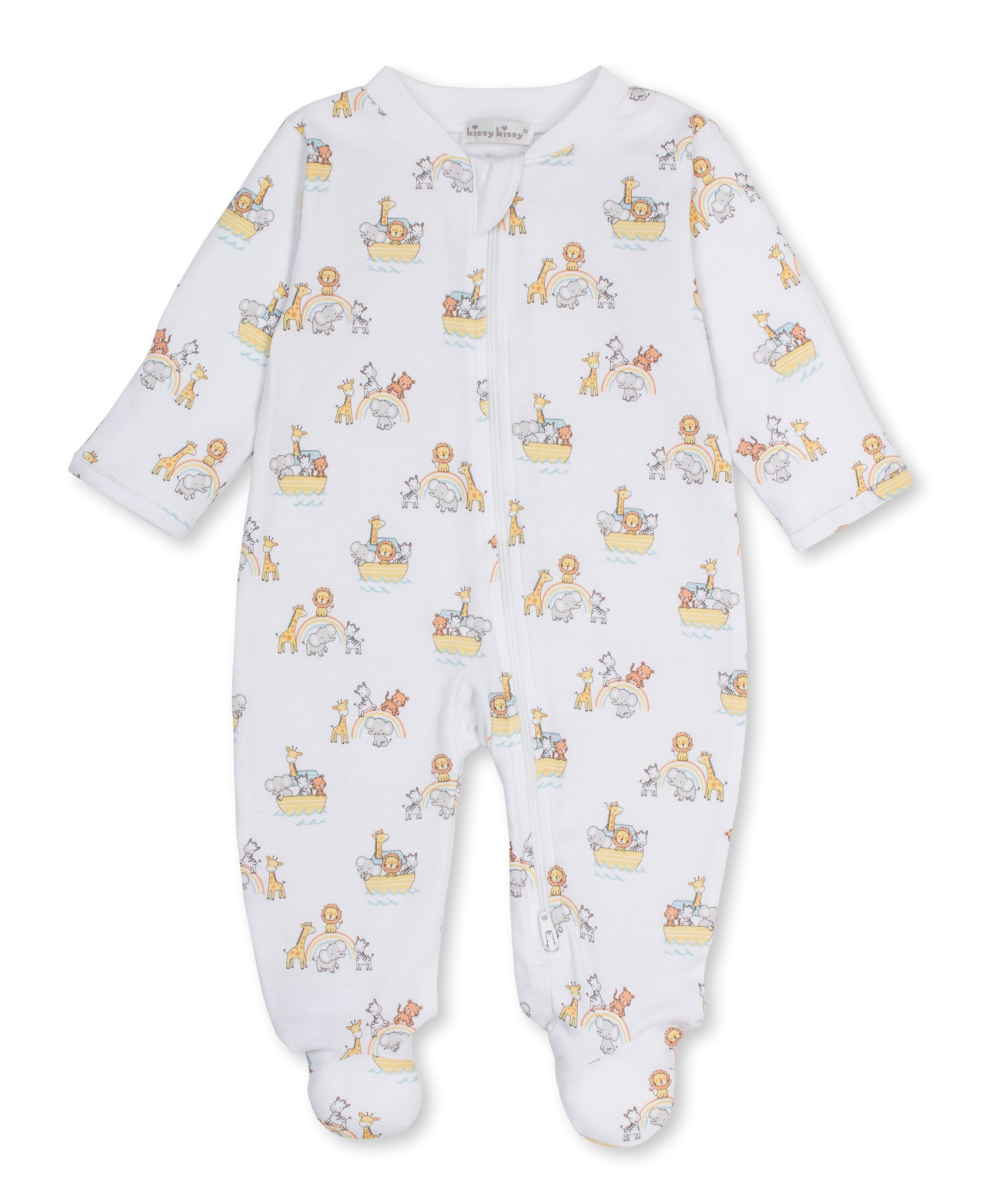 kissy kissy Kissy Kissy Noah's Journey Zipper Footie