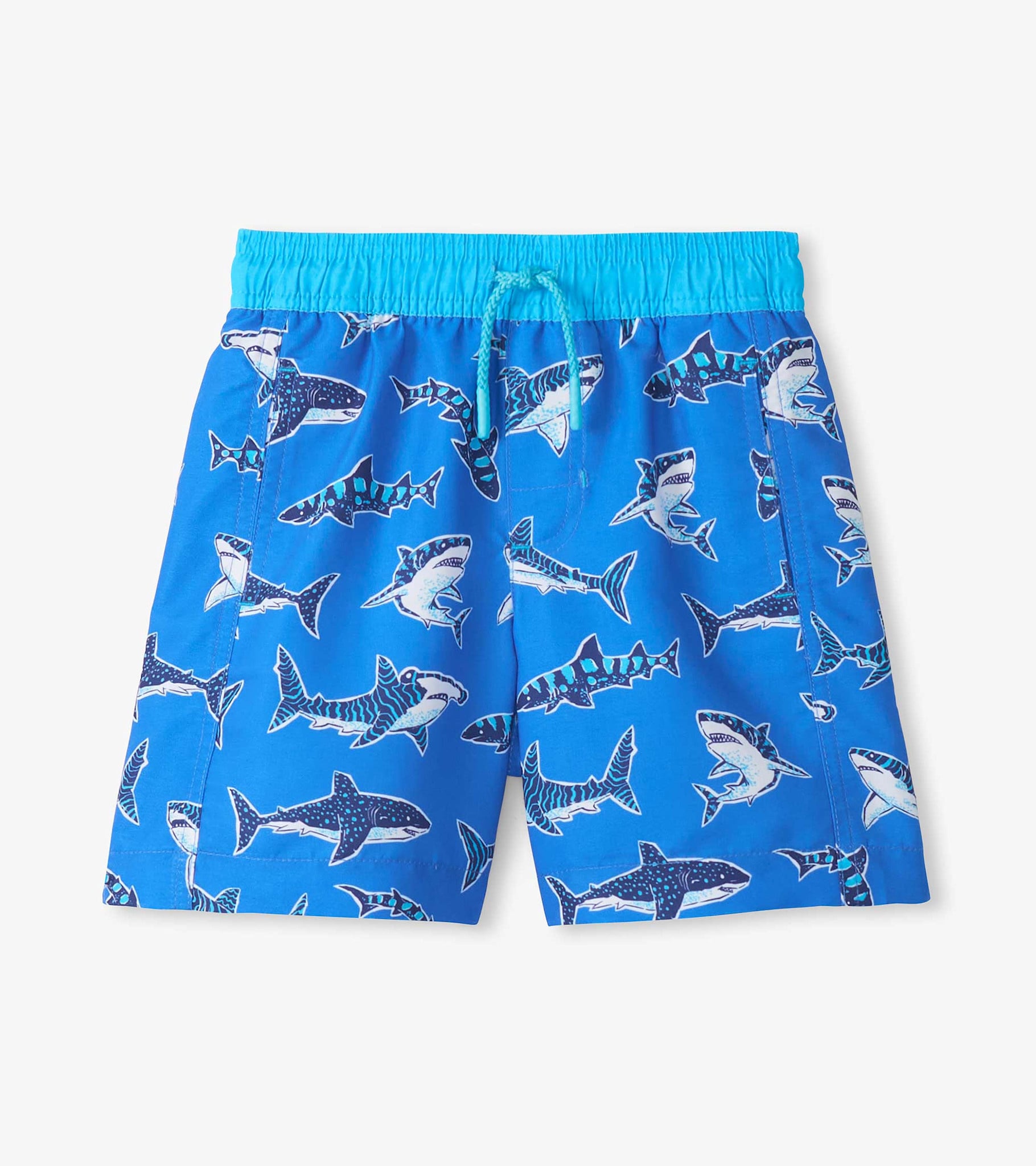 Hatley Hatley Patterned Sharks Swim Shorts
