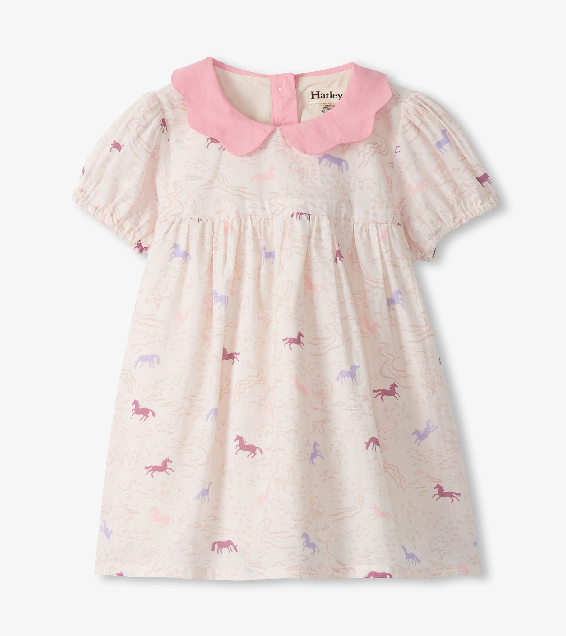 Hatley Hatley Grazing Ponies Woven Collar Dress