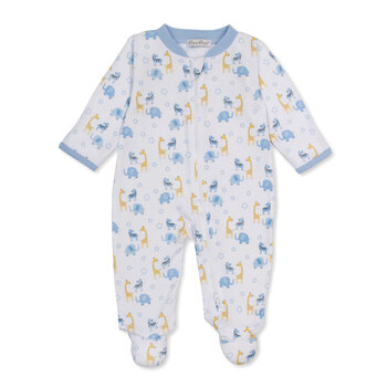 kissy kissy Kissy Kissy PJ Safari Party Zipper Footie