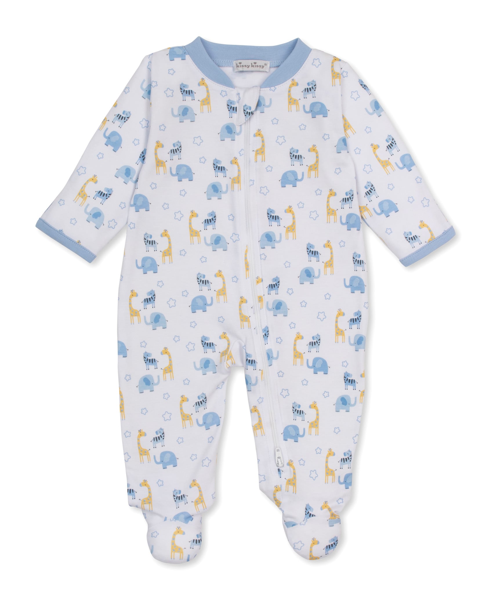 kissy kissy Kissy Kissy PJ Safari Party Zipper Footie