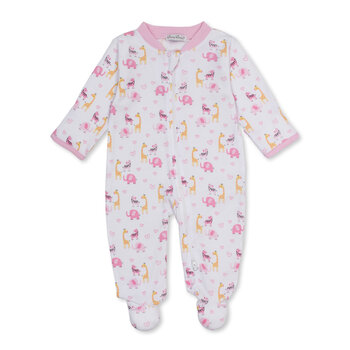 kissy kissy Kissy Kissy PJs Safari Party Zipper Footie