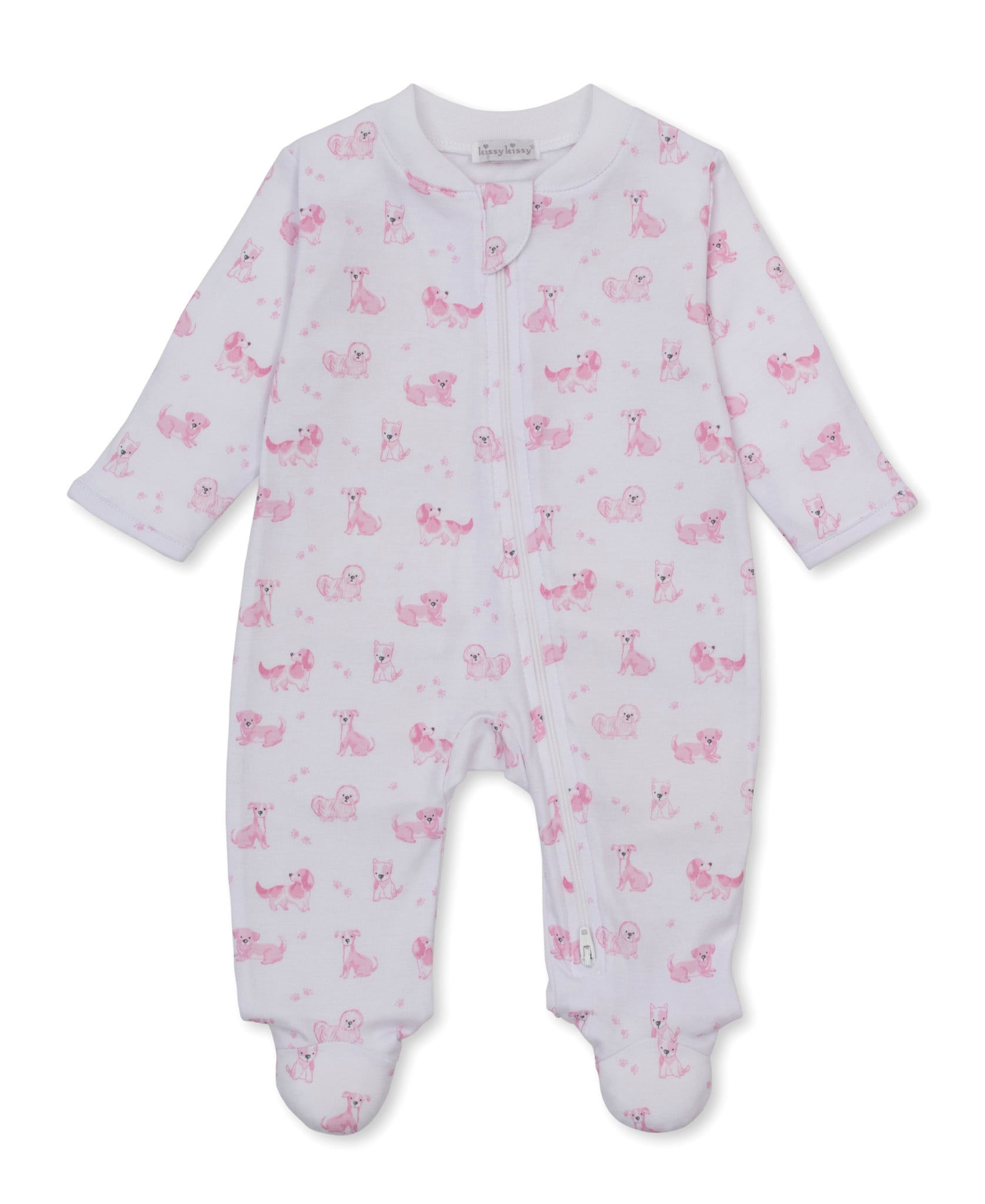 kissy kissy Kissy Kissy Puppy Paws Zipper Footie