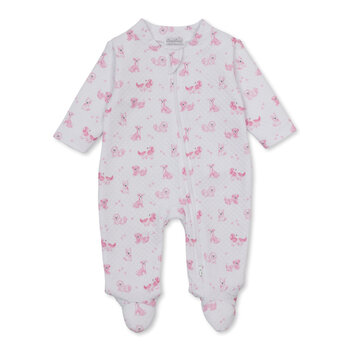 kissy kissy Kissy Kissy Puppy Paws Jacquard Zipper Footie