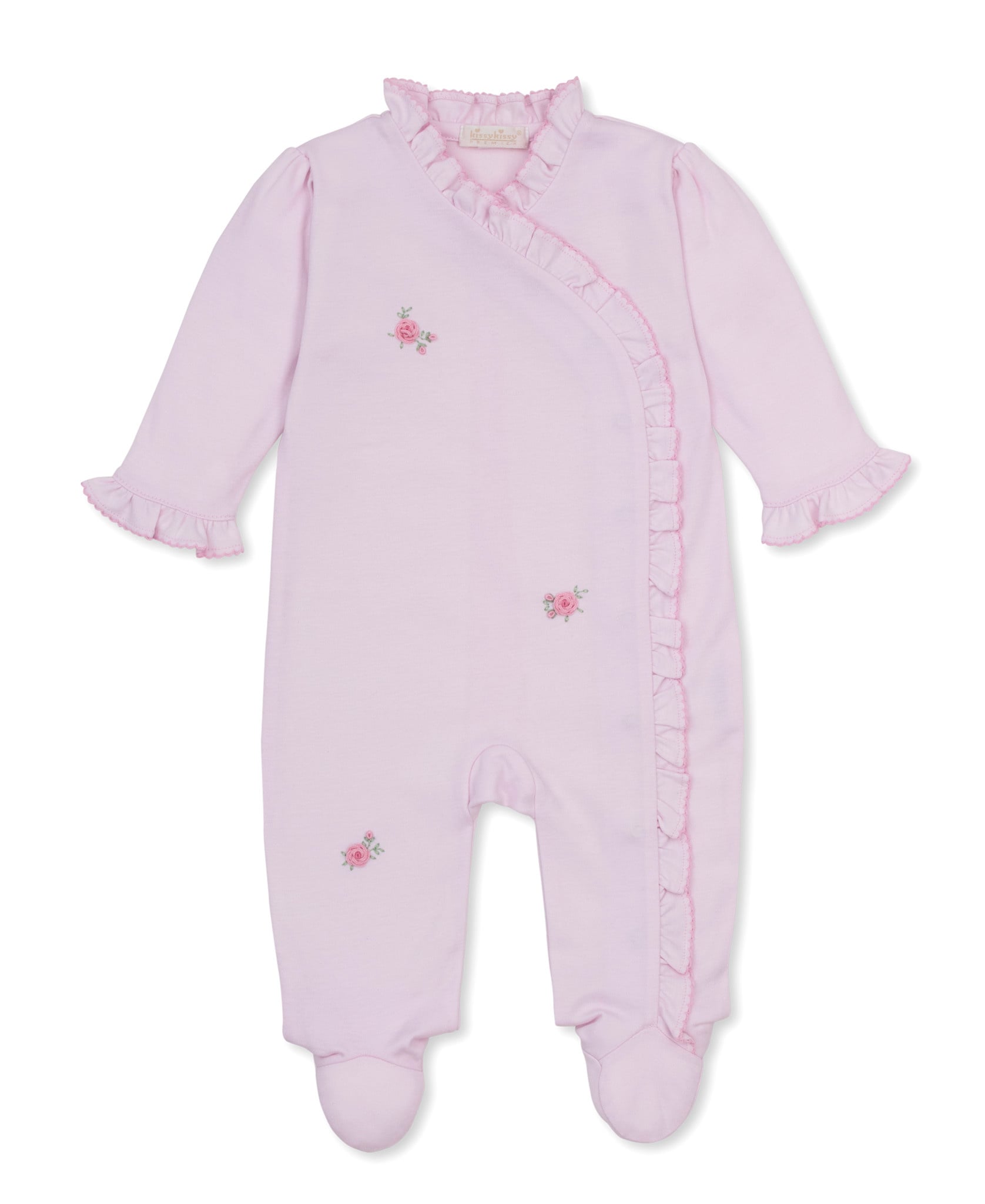 kissy kissy Kissy Kissy SCE Cottage Roses Footie w/ Hand Embroidery