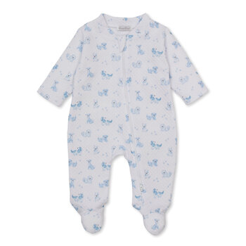 kissy kissy Kissy Kissy Puppy Paws Jacquard Zipper Footie