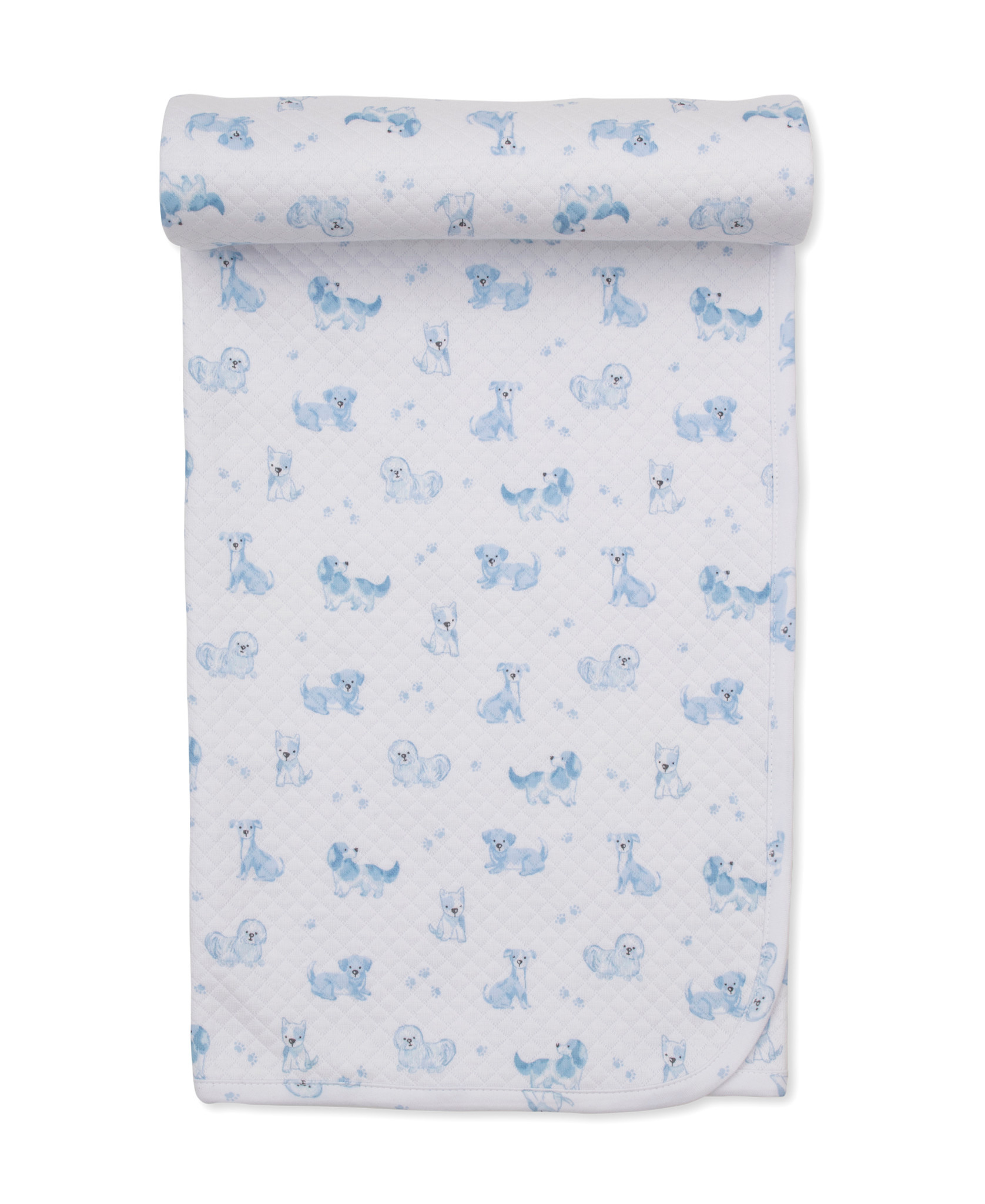 kissy kissy Kissy Kissy Jacquard Puppy Paws Blanket - Blue