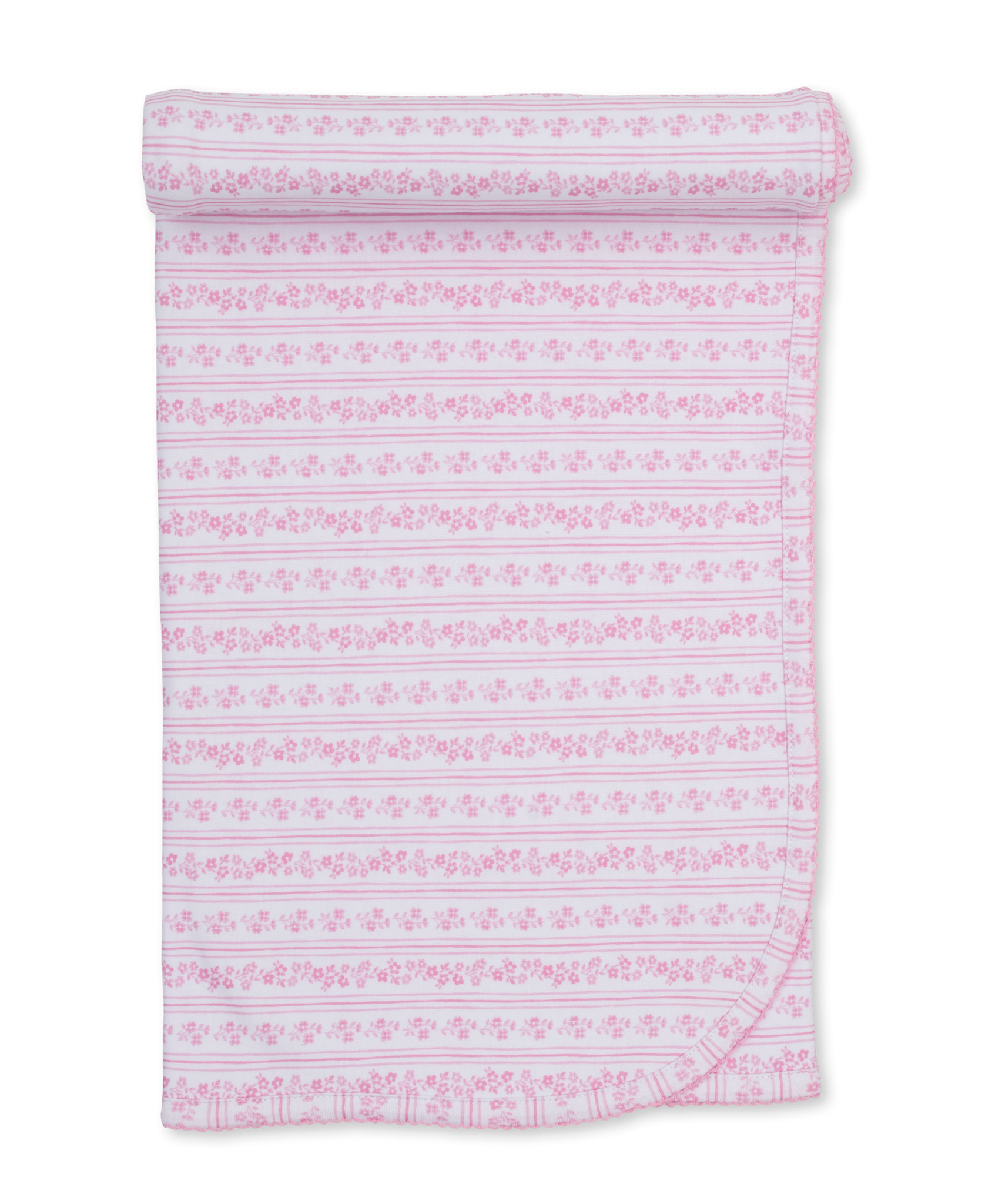 kissy kissy Kissy Kissy Watercolor Floral Stripes Blanket
