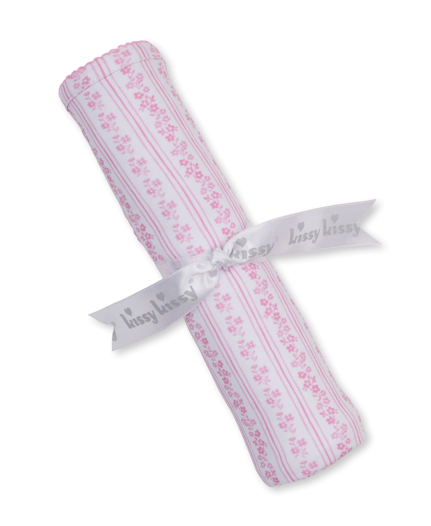 kissy kissy Kissy Kissy Watercolor Floral Stripes Blanket