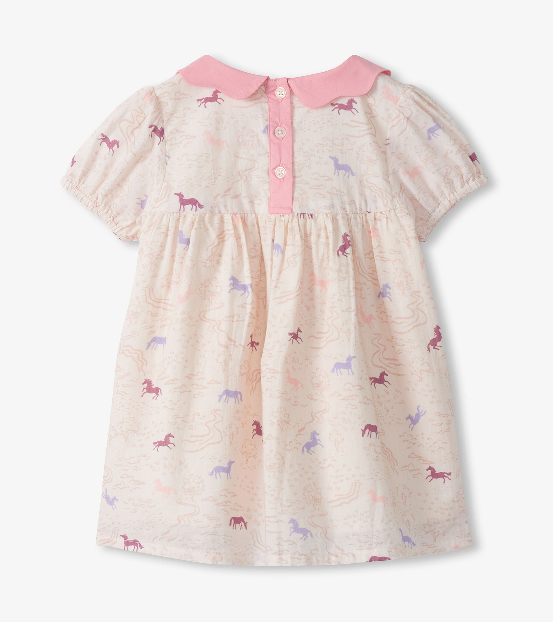 Hatley Hatley Grazing Ponies Woven Collar Dress