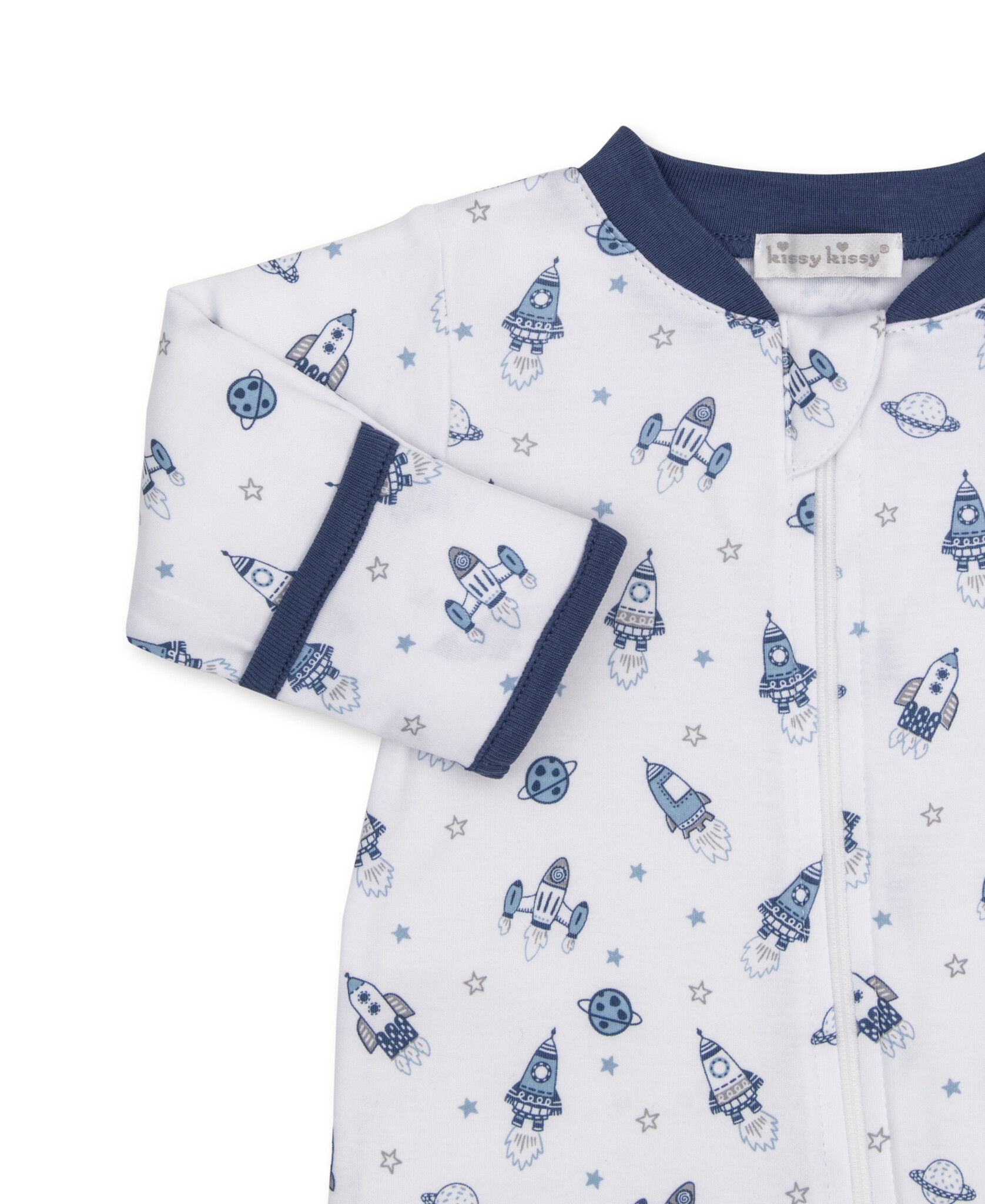 kissy kissy Kissy Kissy Space Race Zipper Footie