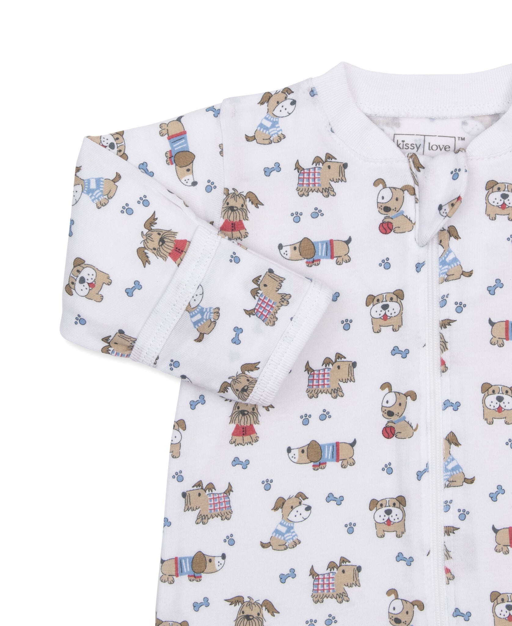 kissy kissy Kissy Kissy Dog Walk Zipper Footie
