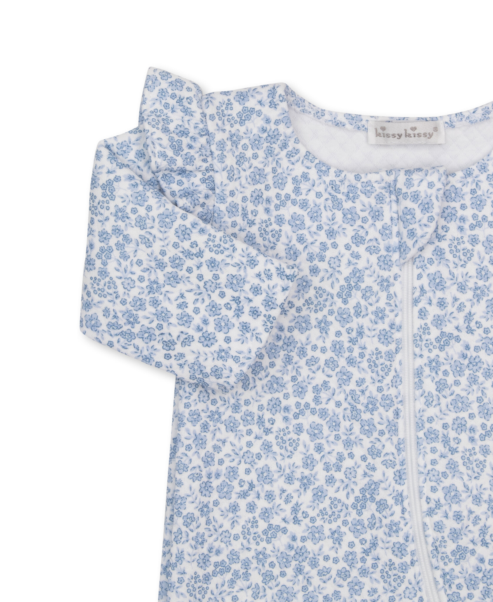 kissy kissy Kissy Kissy Fall Blooms Jacquard Zipper Footie