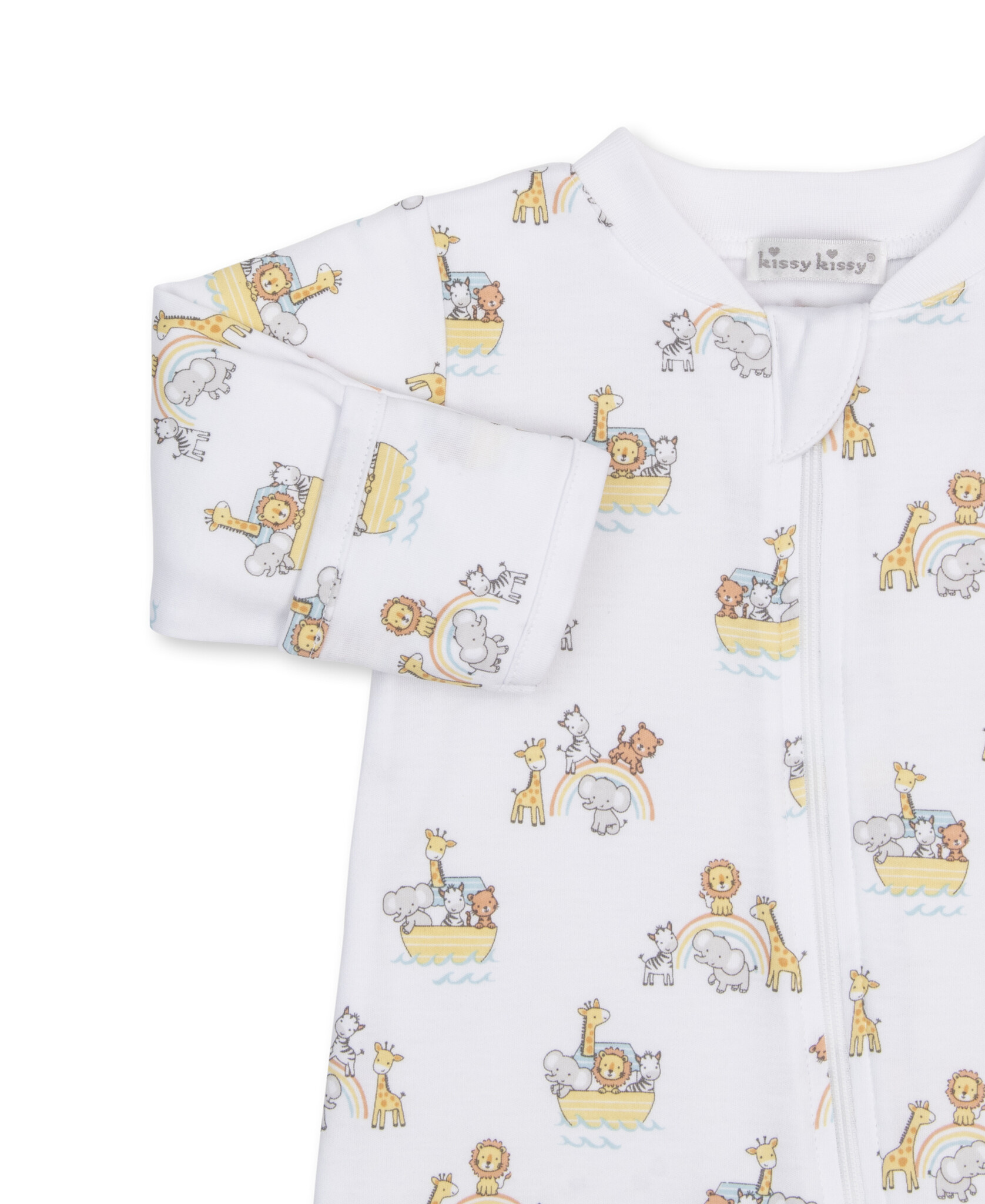 kissy kissy Kissy Kissy Noah's Journey Zipper Footie