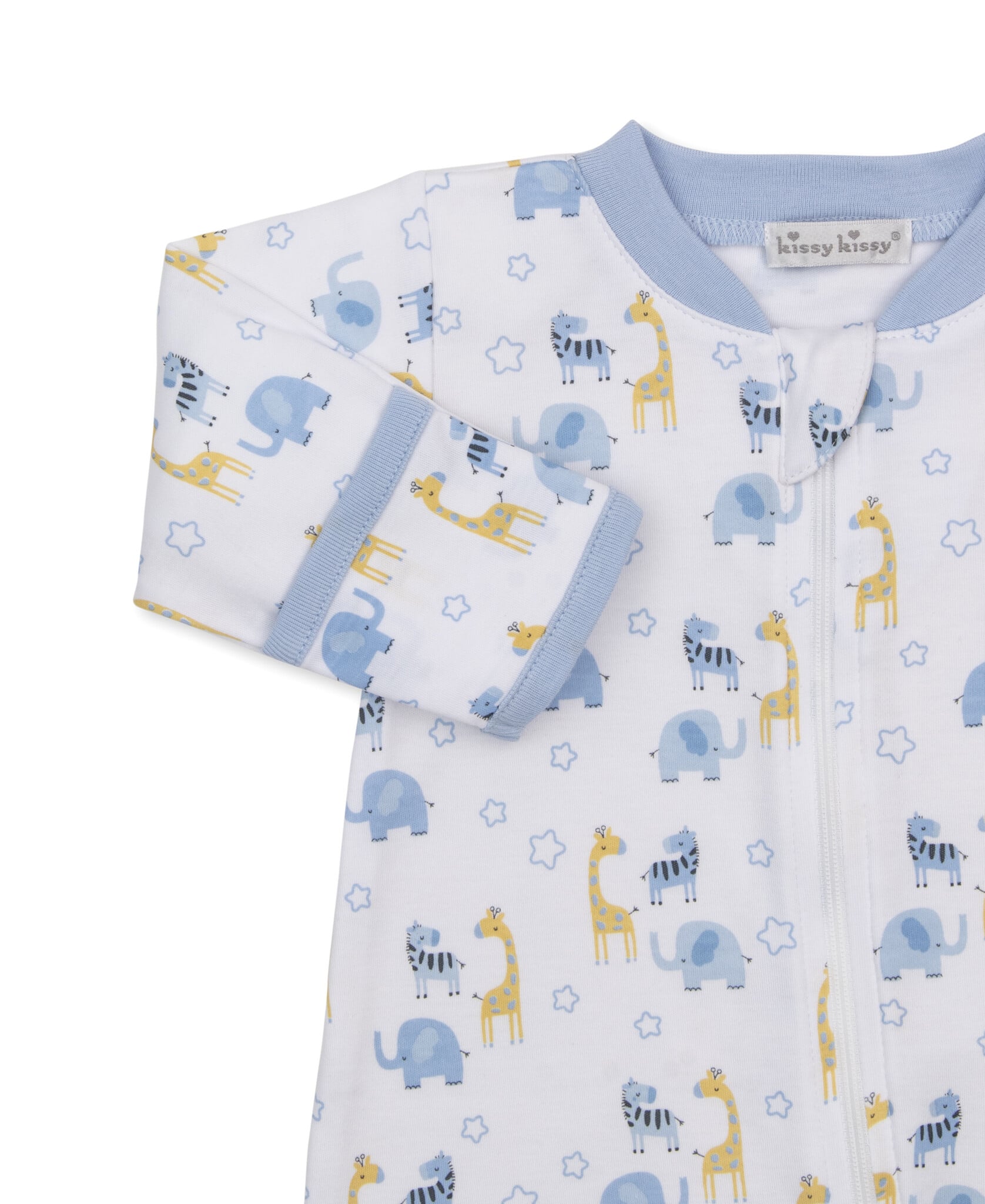 kissy kissy Kissy Kissy PJ Safari Party Zipper Footie