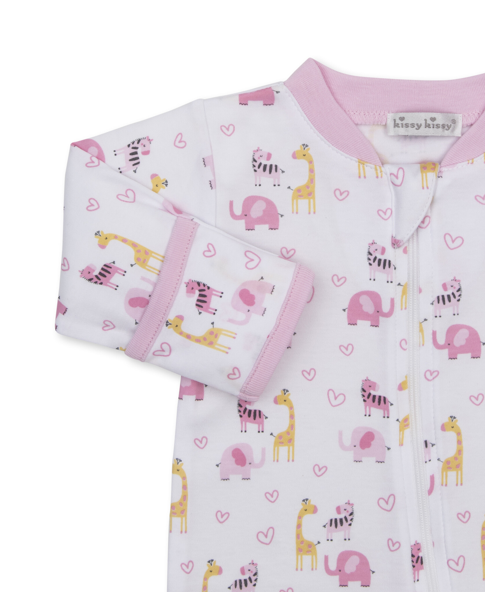 kissy kissy Kissy Kissy PJs Safari Party Zipper Footie