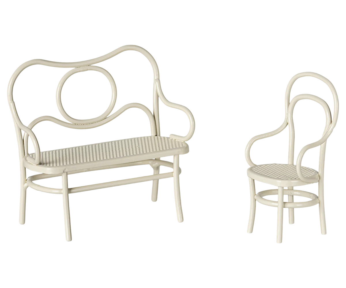 maileg Maileg Café set, Mouse, Small - Off white