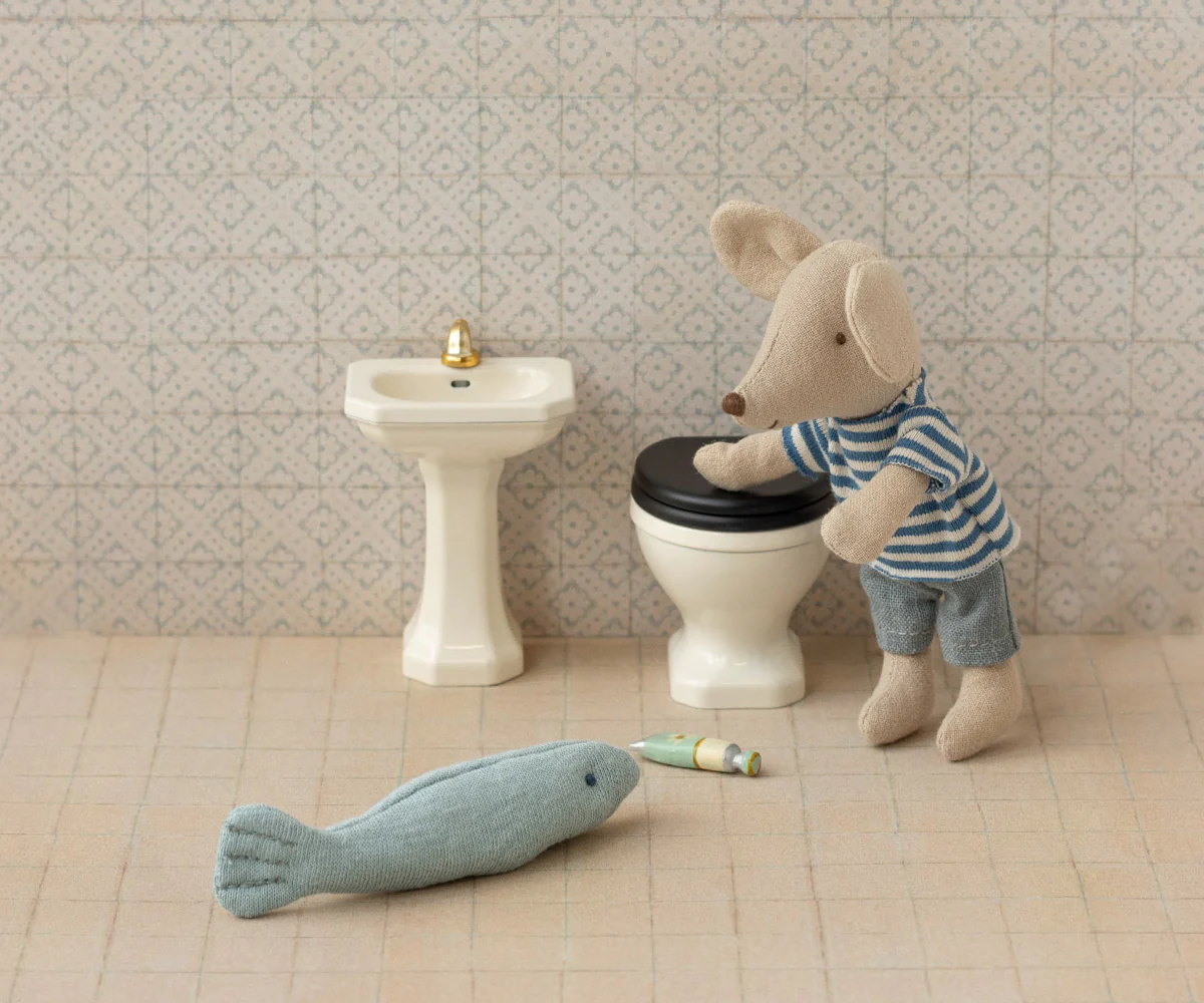 maileg Maileg Bathroom sink, Mouse - Off white