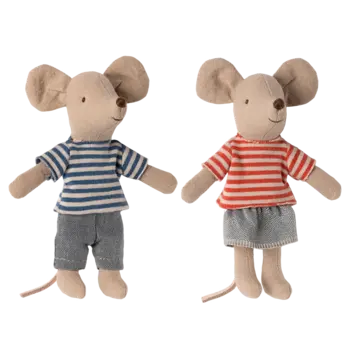 maileg Maileg LouiMax and Stella, Little brother and sister mice