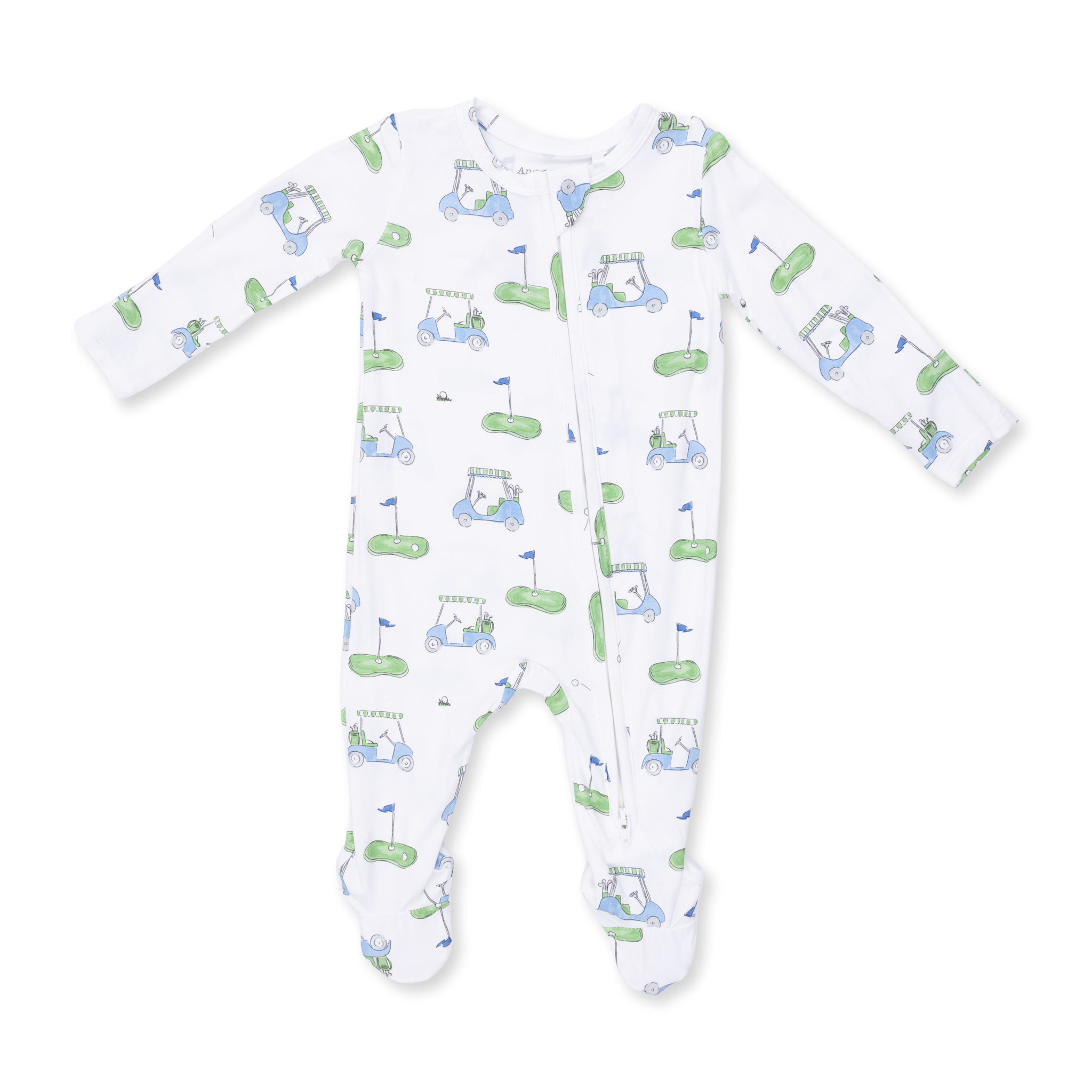 Angel Dear Angel Dear Golf Carts Blue 2 Way Zipper Footie