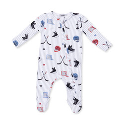 Angel Dear Angel Dear Hockey Stripe 2 Way Zipper Footie