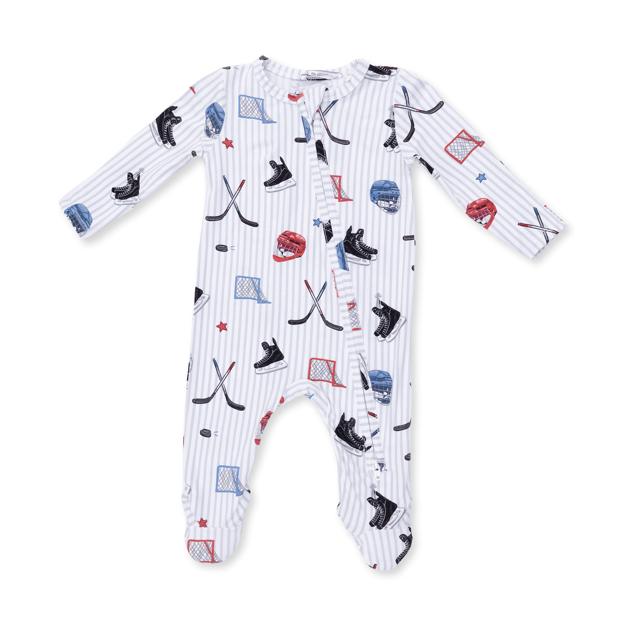 Angel Dear Angel Dear Hockey Stripe 2 Way Zipper Footie