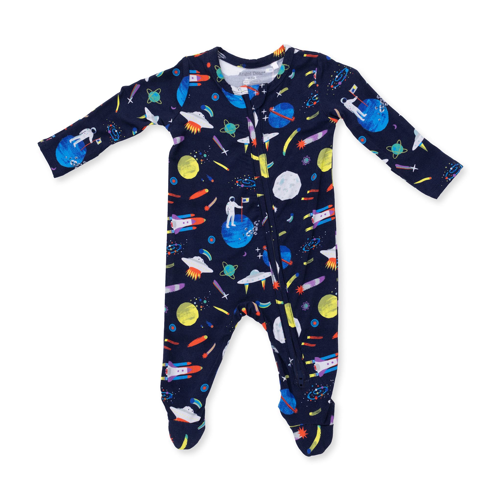 Angel Dear Angel Dear Astronaut and Rockets 2 Way Zipper Footie