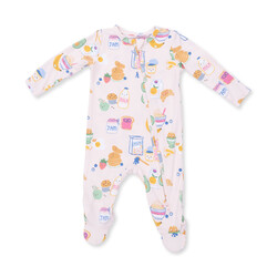 Angel Dear Angel Dear Breakfast Club Pink 2 Way Zipper Footie