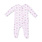 Angel Dear Angel Dear Bella Rose Stripe 2 Way Ruffle Back Zipper Footie