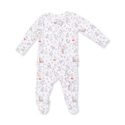 Angel Dear Angel Dear Enchanted Woodland 2 Way Ruffle Back Zipper Footie