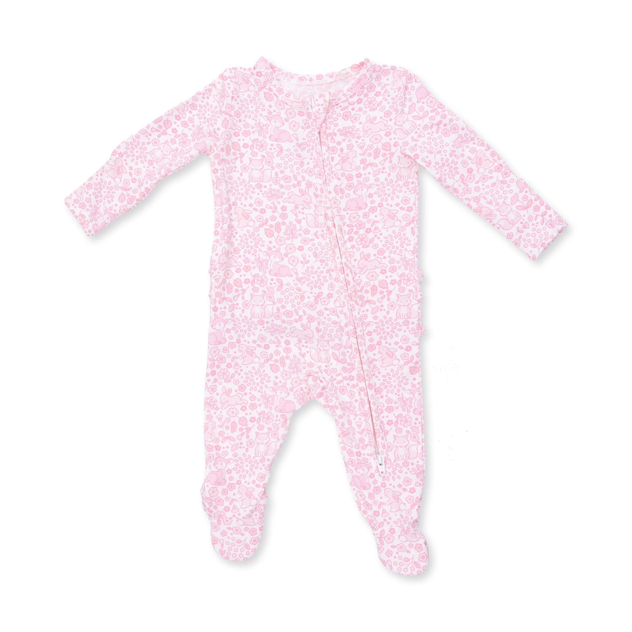 Angel Dear Angel Dear Baby Woodland 2 Way Ruffle Back Zipper Footie